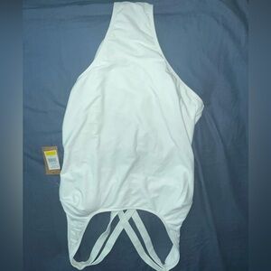 White one piece bathing suit